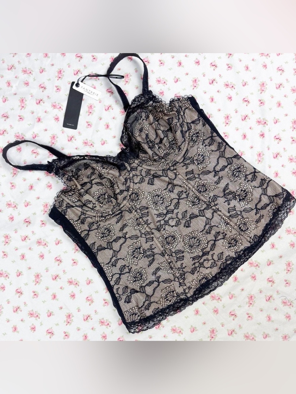 Black Lace Bustier Top 🖤